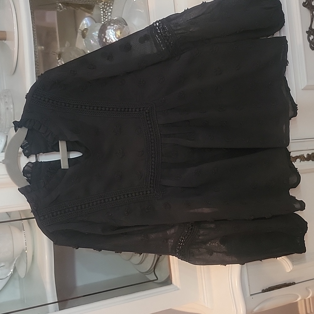 Girls L Black Blouse
